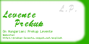 levente prekup business card